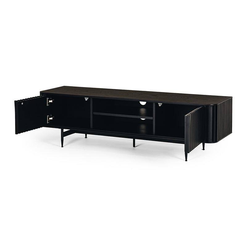 Linea TV Unit (Natural / Painted Black Oak)