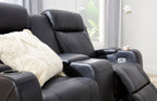 Louise Leather Recliner 1/2/3 Seat-(Grey / Black)