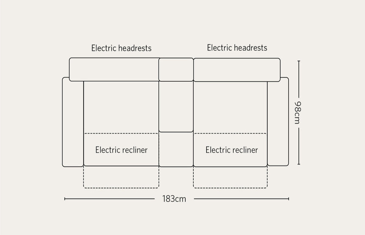Louise Leather Recliner 1/2/3 Seat-(Grey / Black)