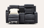 Louise Leather Recliner 1/2/3 Seat-(Grey / Black)