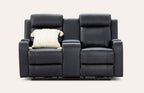 Louise Leather Recliner 1/2/3 Seat-(Grey / Black)
