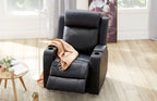 Louise Leather Recliner 1/2/3 Seat-(Grey / Black)