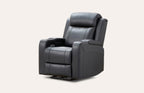 Louise Leather Recliner 1/2/3 Seat-(Grey / Black)