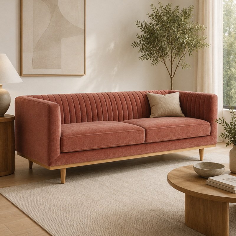 Madison Oak 3 Seater Sofa 2090mm