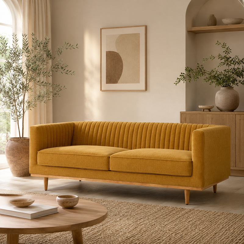 Madison Oak 3 Seater Sofa 2090mm