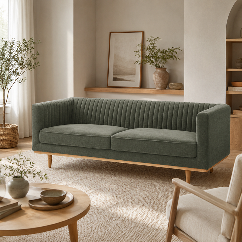 Madison Oak 3 Seater Sofa 2090mm