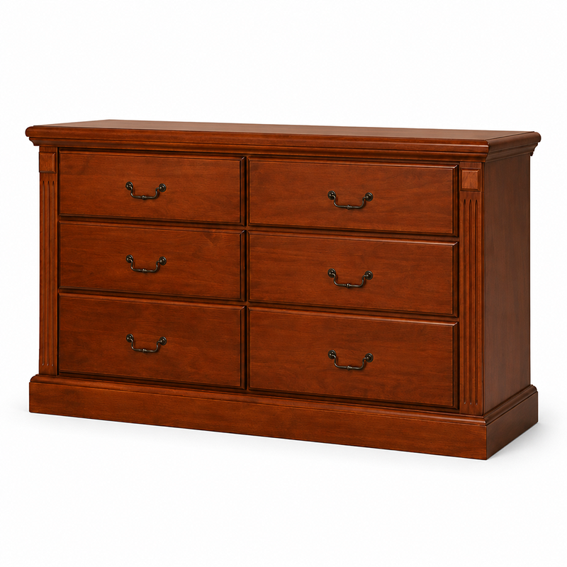 Marina 6 Drw Dresser & Mirror (Walnut)
