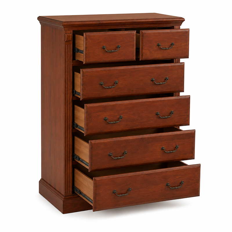 Marina 6 Drawer Tallboy (Walnut) 930mm