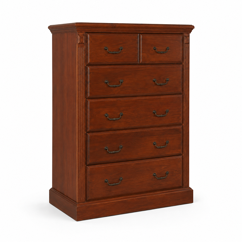 Marina 6 Drawer Tallboy (Walnut) 930mm