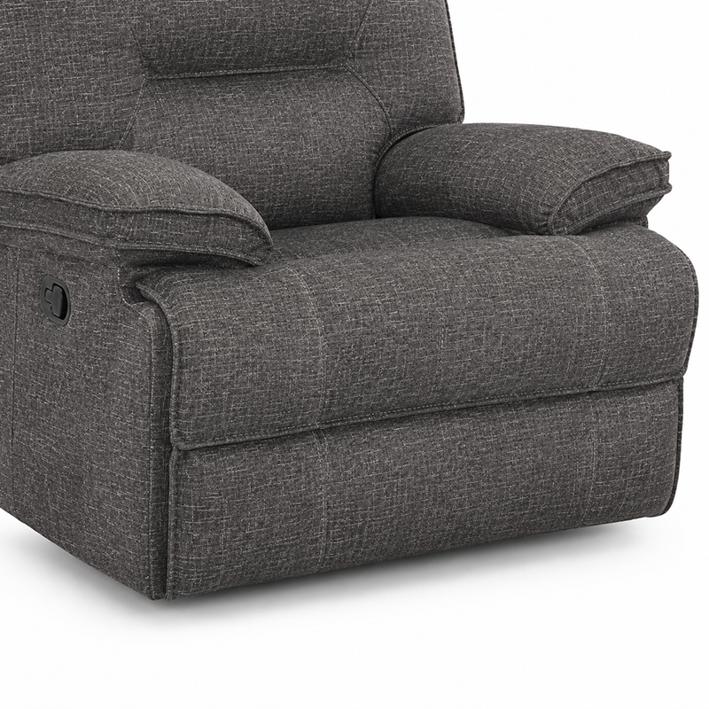 Maryland Fabric 1 Seater Electric Recliner (Dark Grey)