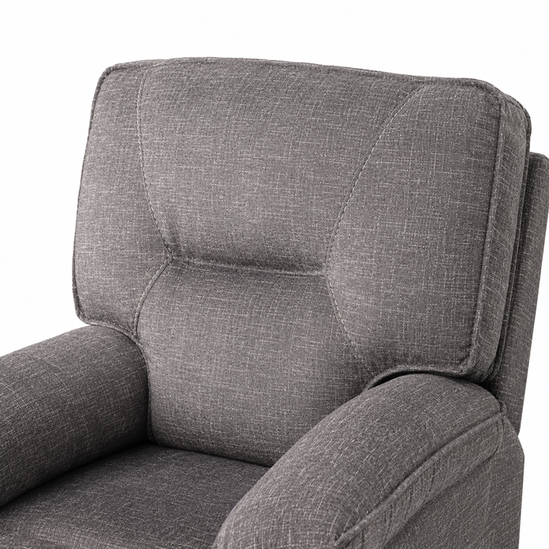 Maryland Fabric 1 Seater Electric Recliner (Dark Grey)