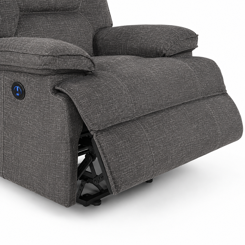 Maryland Fabric 1 Seater Electric Recliner (Dark Grey)