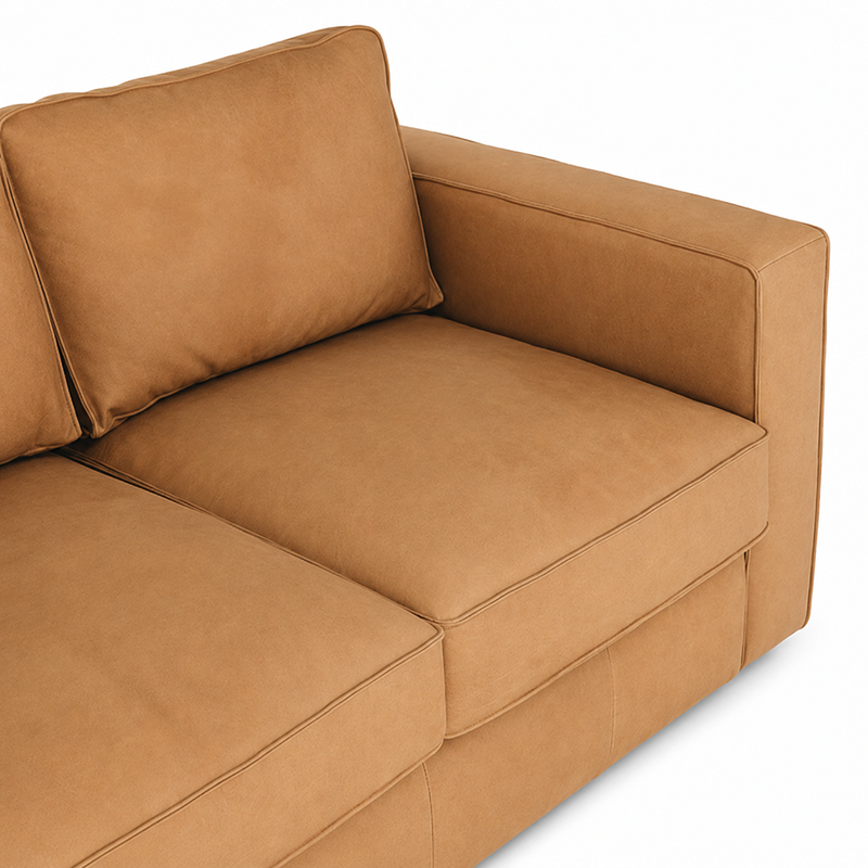 Maury Leather 3 Seater Sofa 2220mm
