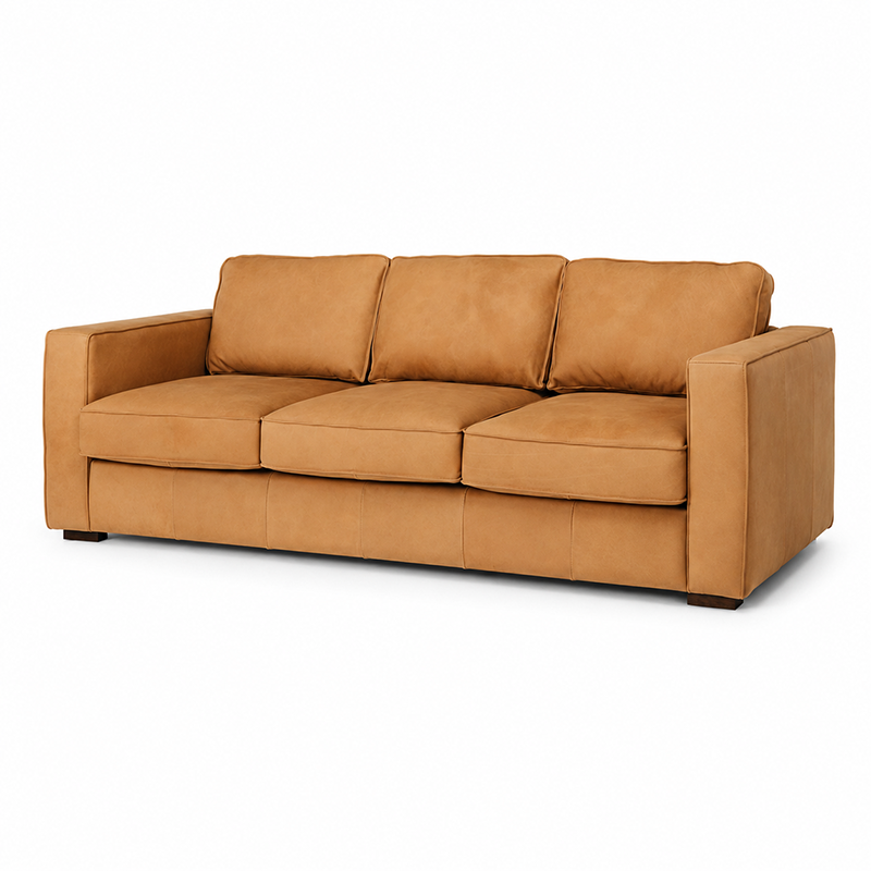 Maury Leather 3 Seater Sofa 2220mm