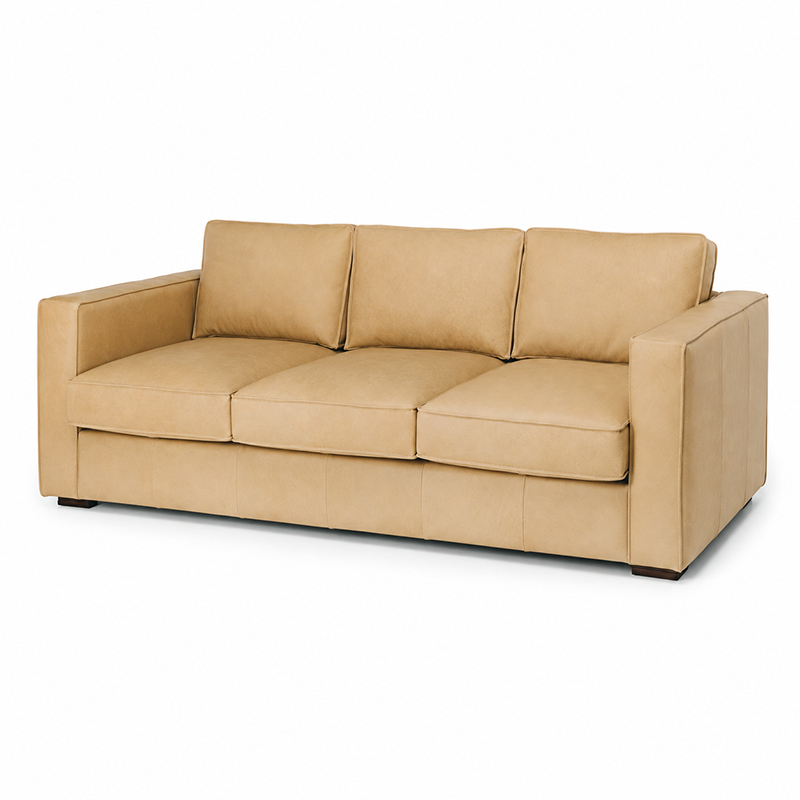 Maury Leather 3 Seater Sofa 2220mm