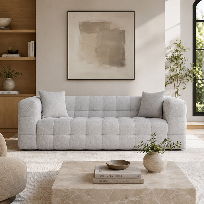 Michelin 3 Seater Sofa & Ottoman Options W238cm (Dark Green/Weave)