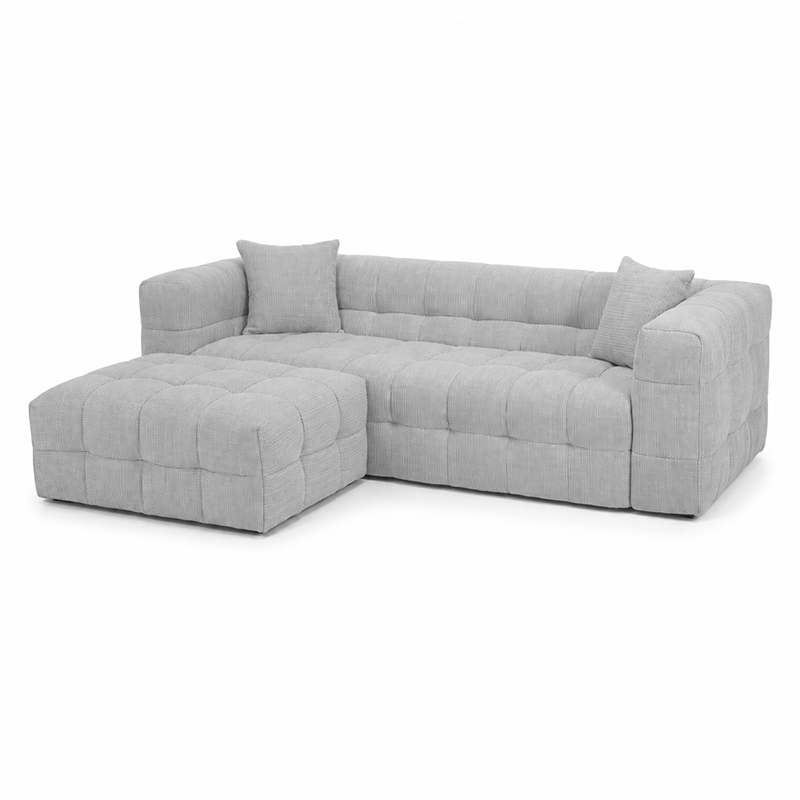 Michelin 3 Seater Sofa & Ottoman Options W238cm (Dark Green/Weave)
