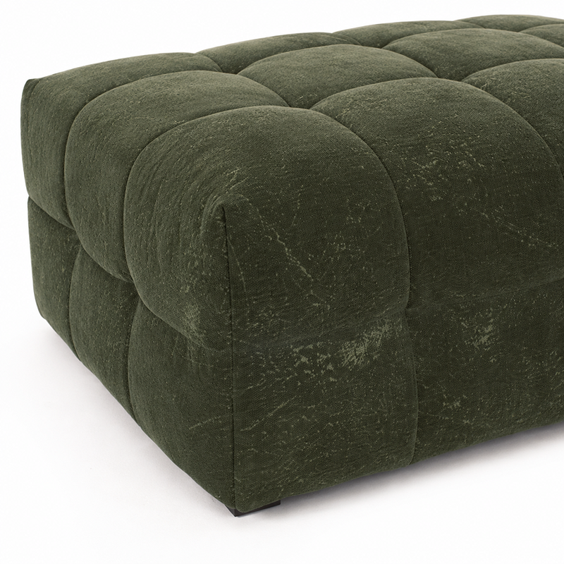 Michelin Ottoman W97cm (Dark Green/Weave)