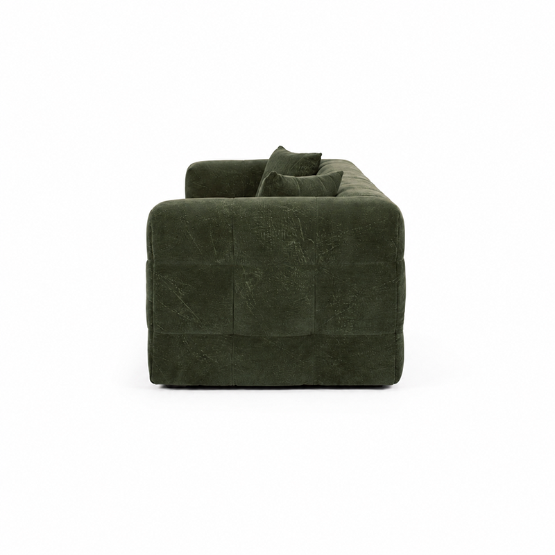 Michelin 3 Seater Sofa & Ottoman Options W238cm (Dark Green/Weave)