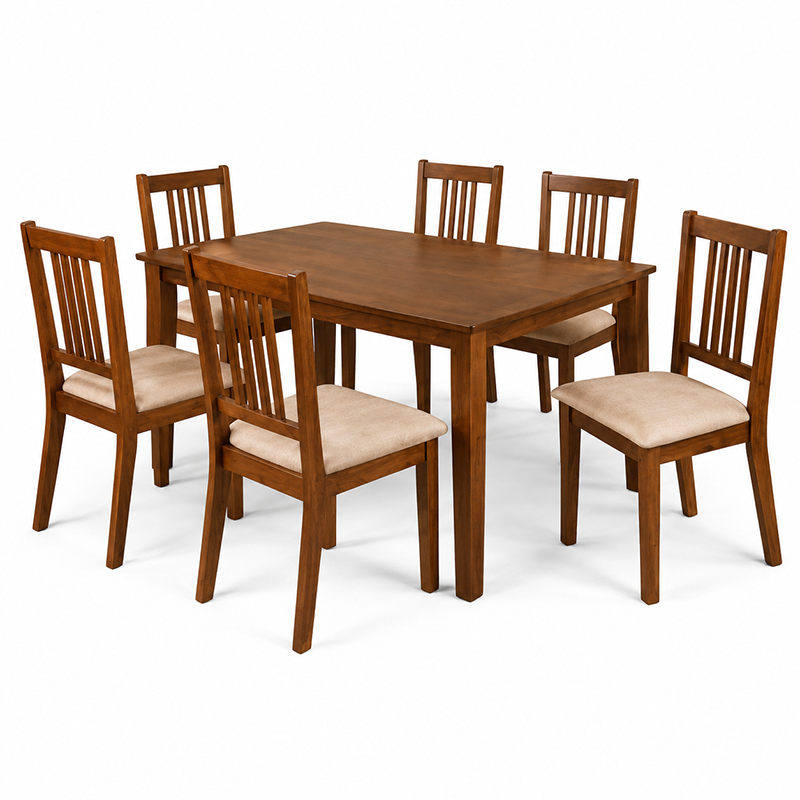 Mission Dining Set 7 Pcs W160cm (White Oak)