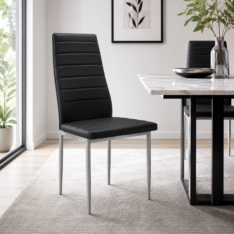 Mona Dining Chair (Black/White)