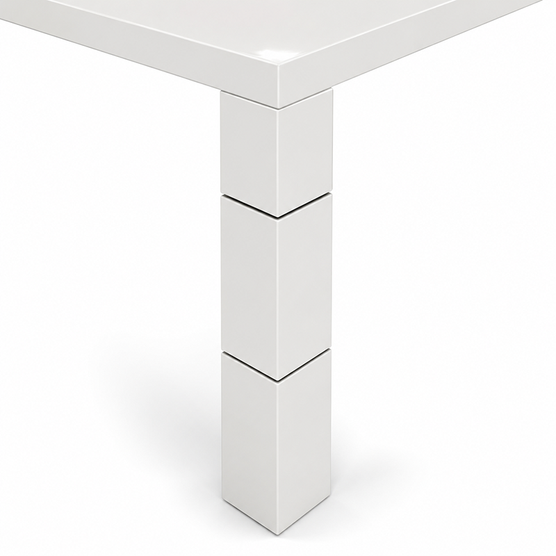 Mona High Gloss White Dining Table W120cm/150cm (White)