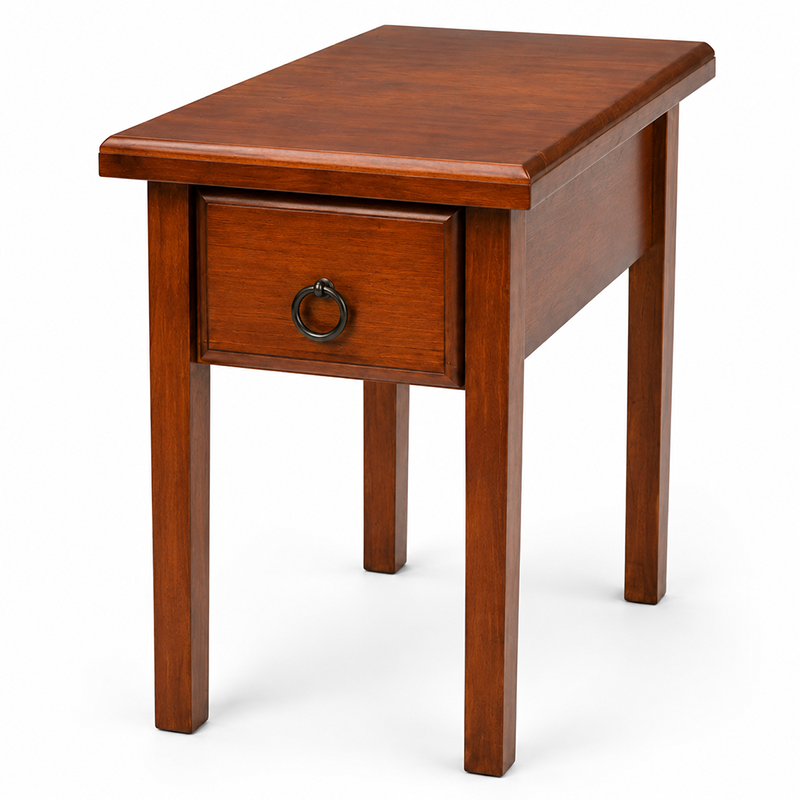 Mustang Solid Wood Side Table - Brown