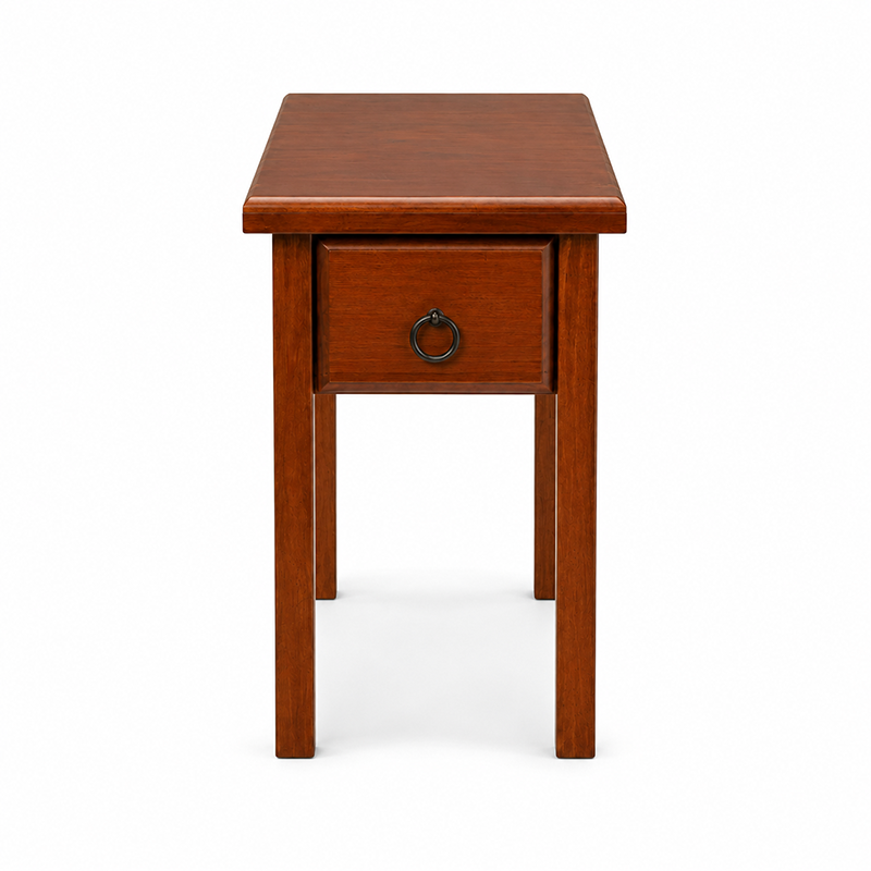 Mustang Solid Wood Side Table - Brown