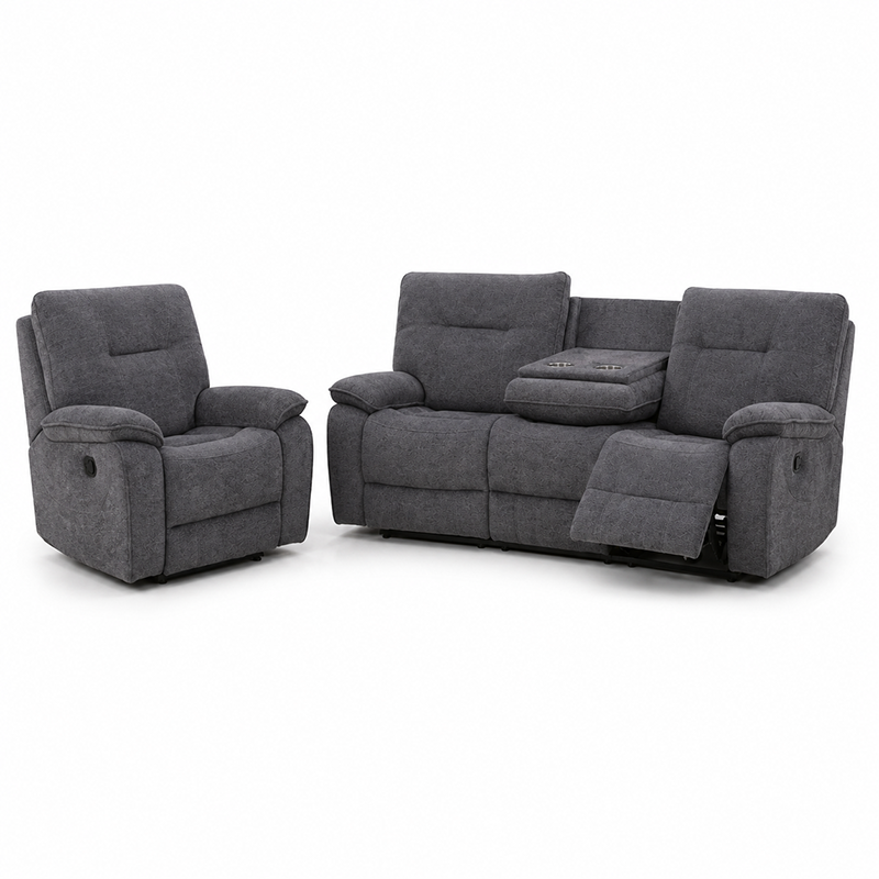 New Castle Chenille Fabric Recliner Sofa