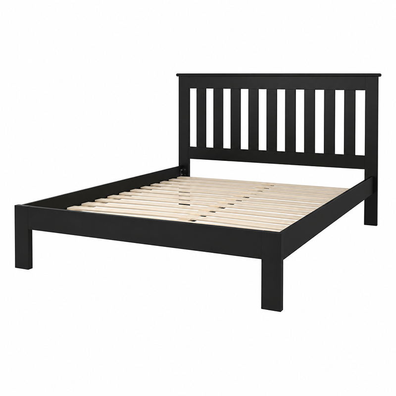 New Master Queen Bed Frame (White/Warm Honey/Black)