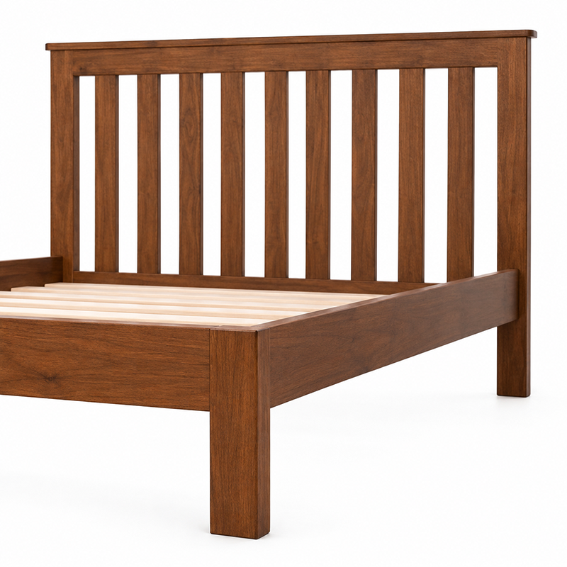 New Master Queen Bed Frame (White/Warm Honey/Black)