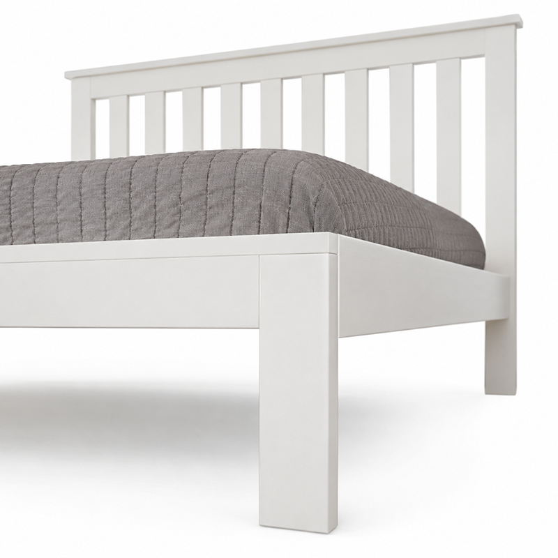 New Master Queen Bed Frame (White/Warm Honey/Black)
