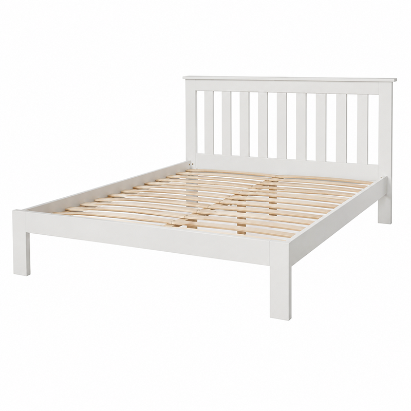 New Master Queen Bed Frame (White/Warm Honey/Black)