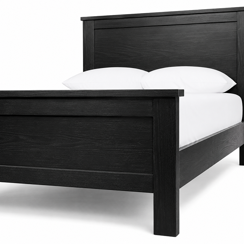 New Master Solid Wood Queen Bed Frame - White, Warm Honey or Black