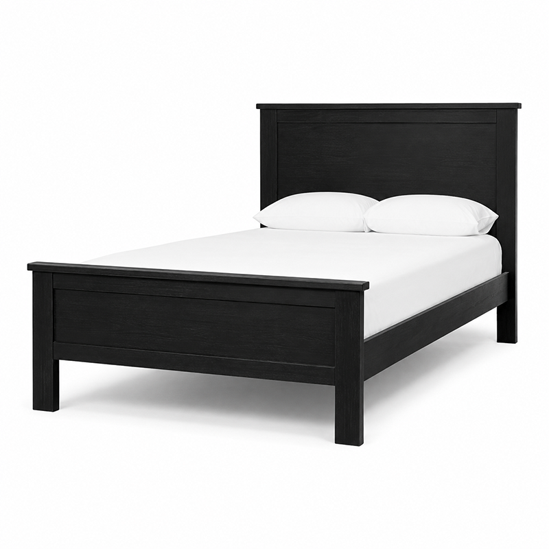 New Master Solid Wood Queen Bed Frame - White, Warm Honey or Black
