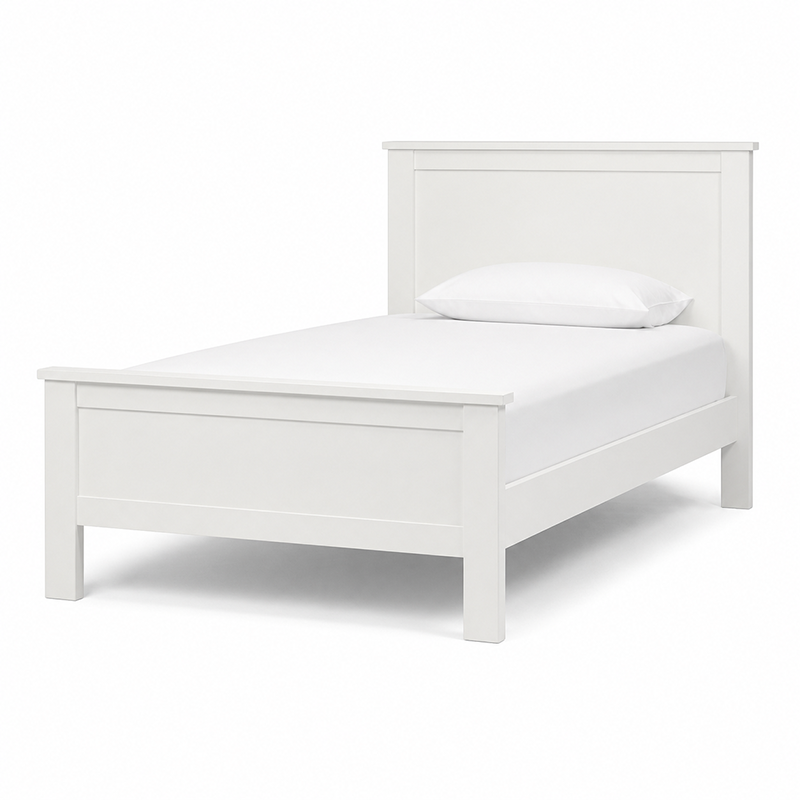 New Master Solid Wood Queen Bed Frame - White, Warm Honey or Black