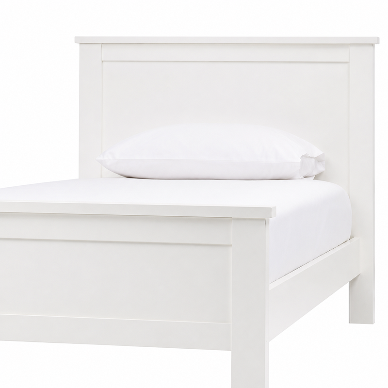 New Master Solid Wood Queen Bed Frame - White, Warm Honey or Black