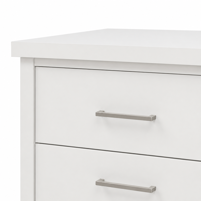 New Master 6 Drw Dresser & Mirror (White) 1290mm