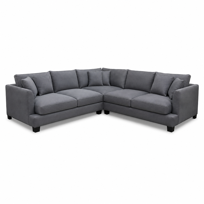 New York Fabric Corner Suite Dark Grey (L2SS + Corner + R2SS)
