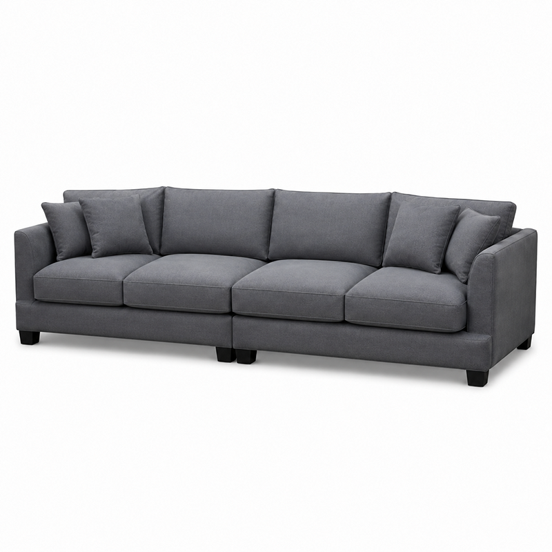 New York Fabric Corner Suite Dark Grey (L2SS + Corner + R2SS)