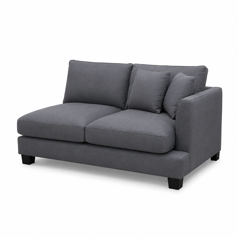 New York Fabric Corner Suite Dark Grey (L2SS + Corner + R2SS)