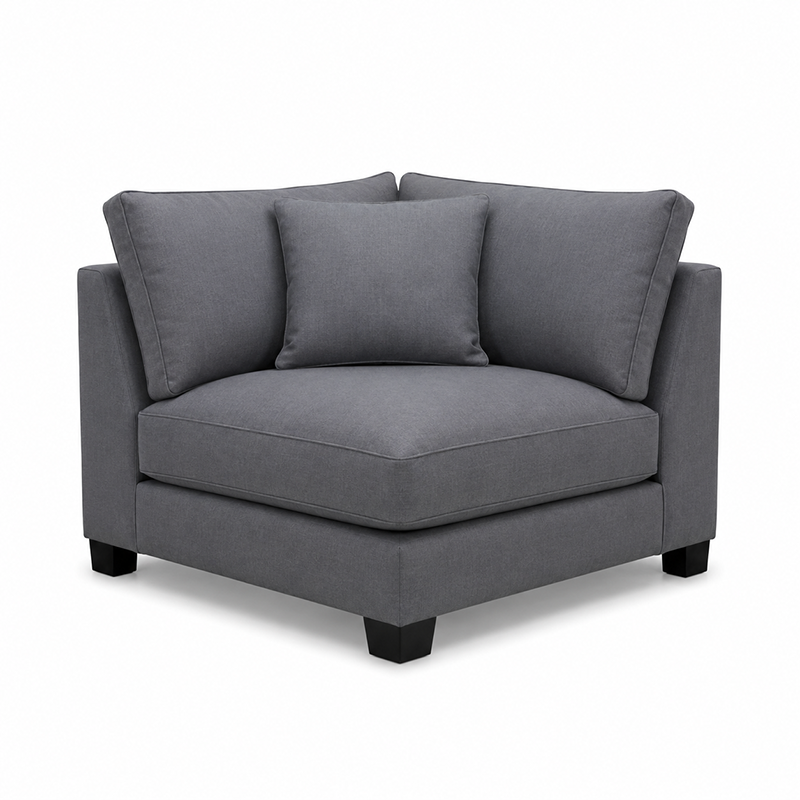 New York Fabric Corner Suite Dark Grey (L2SS + Corner + R2SS)
