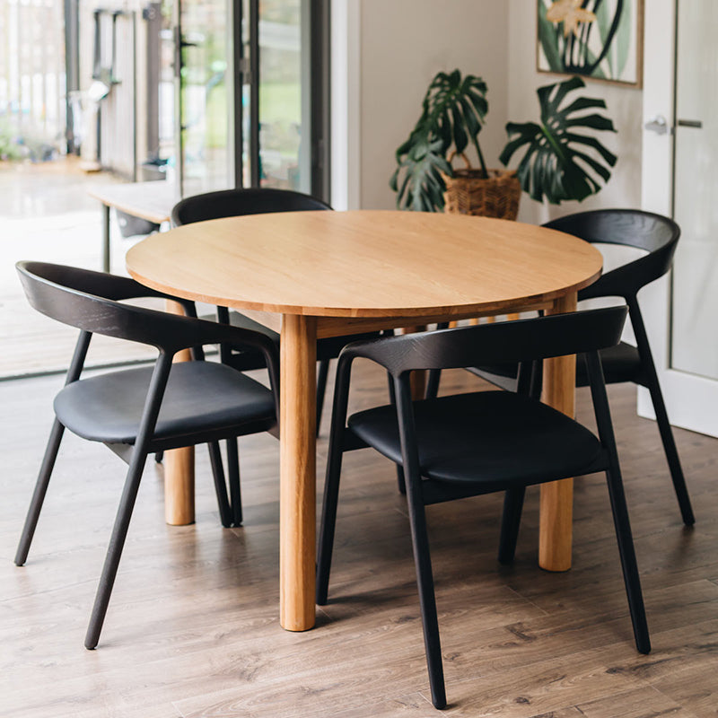 Nora Oak Dining Chair with Fabric/PU Seat