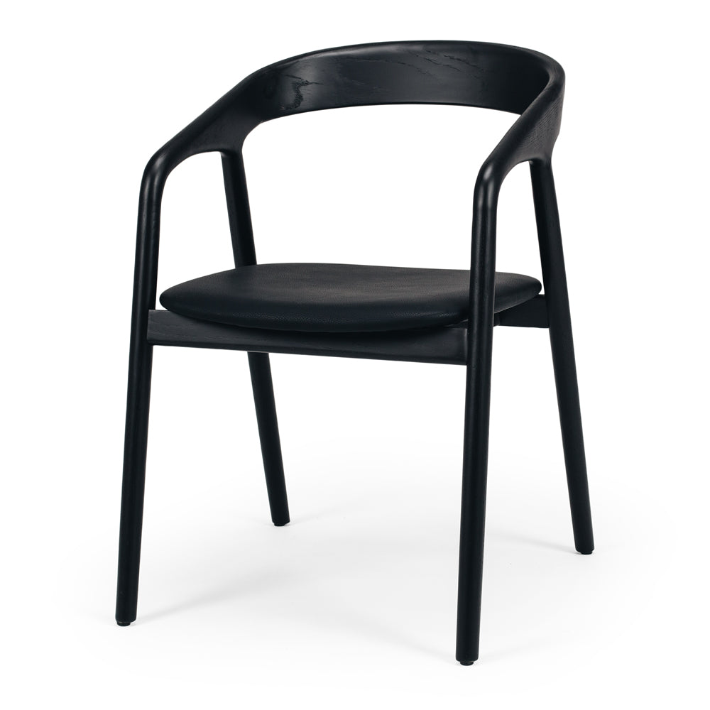 Nora Oak Dining Chair with Fabric/PU Seat