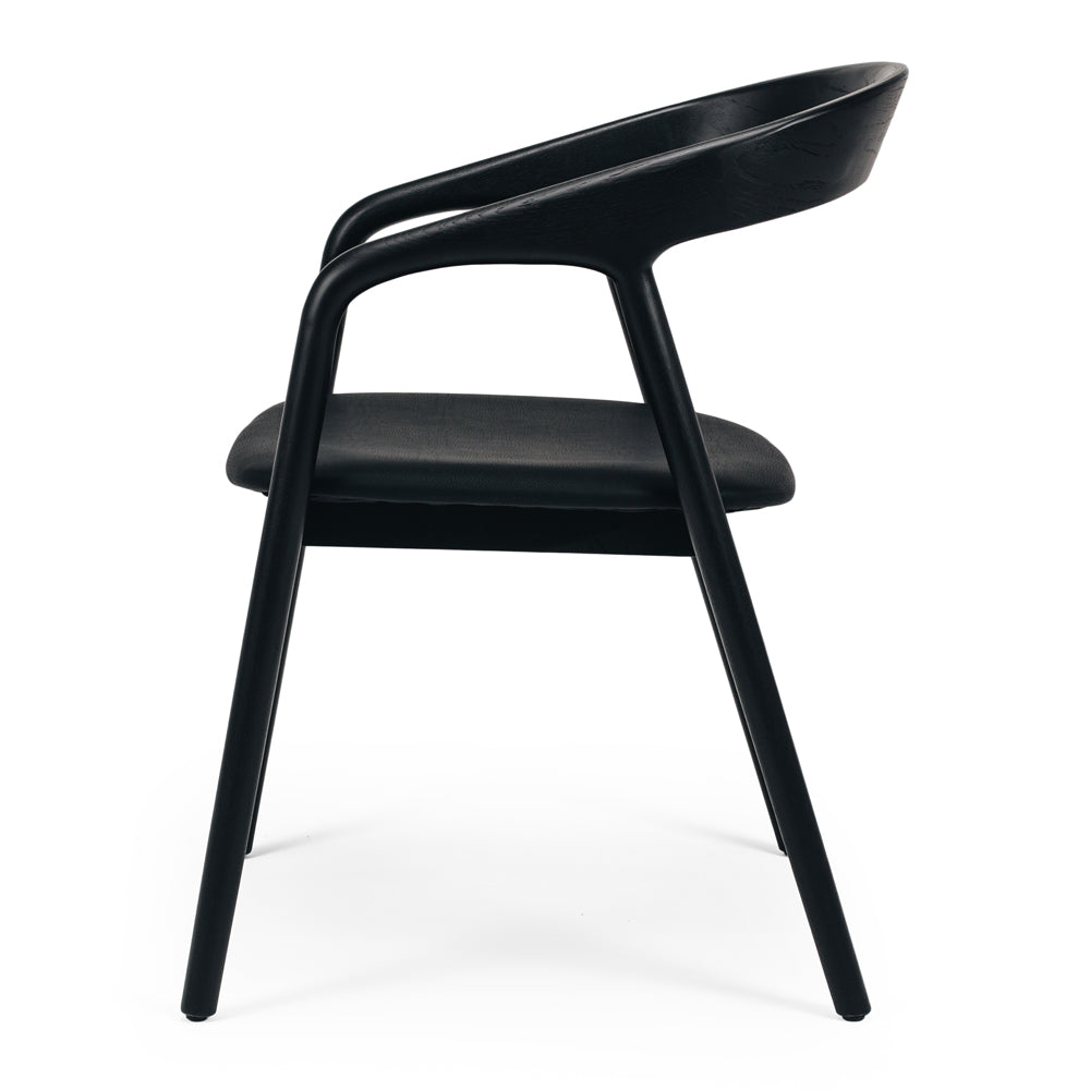 Nora Oak Dining Chair with Fabric/PU Seat