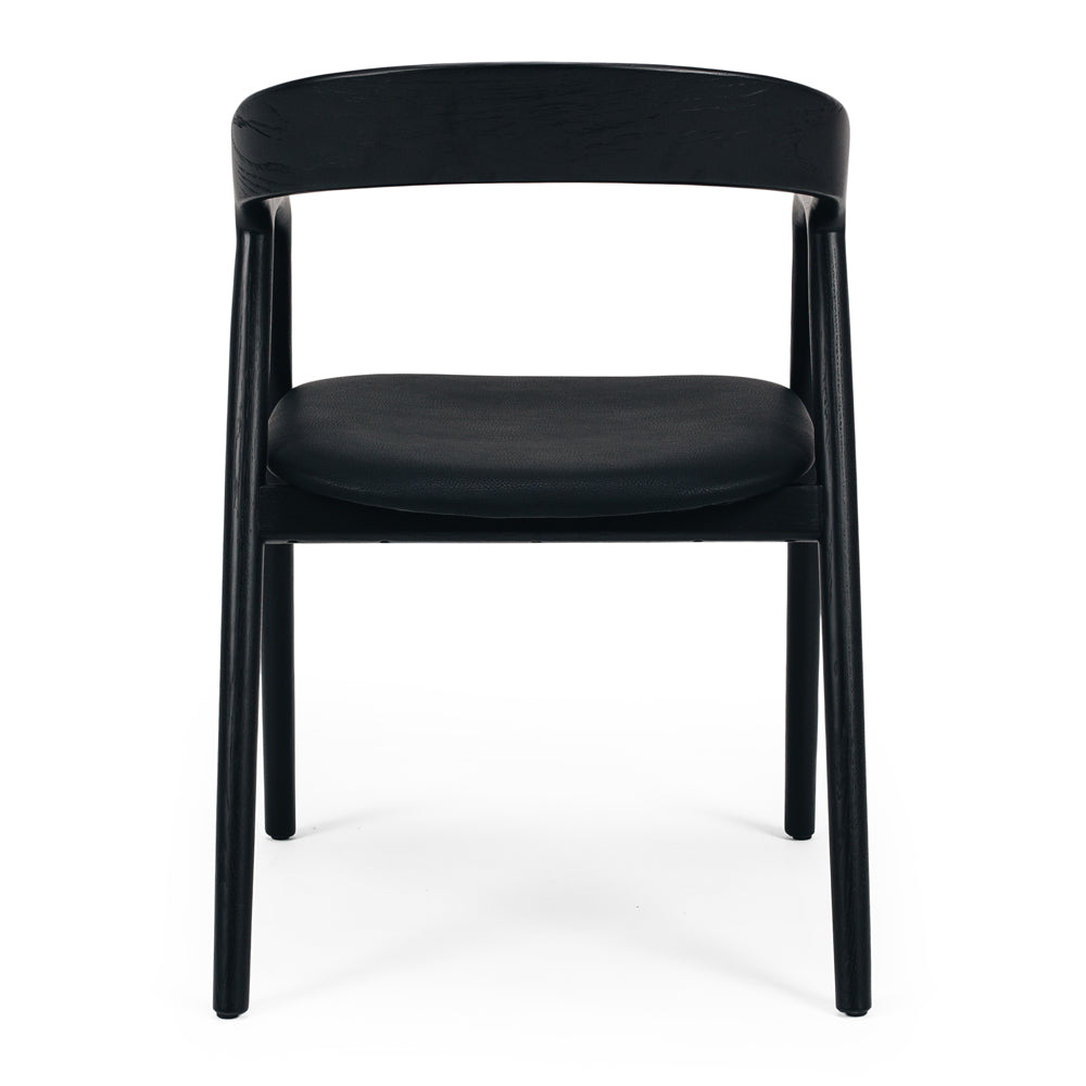 Nora Oak Dining Chair with Fabric/PU Seat