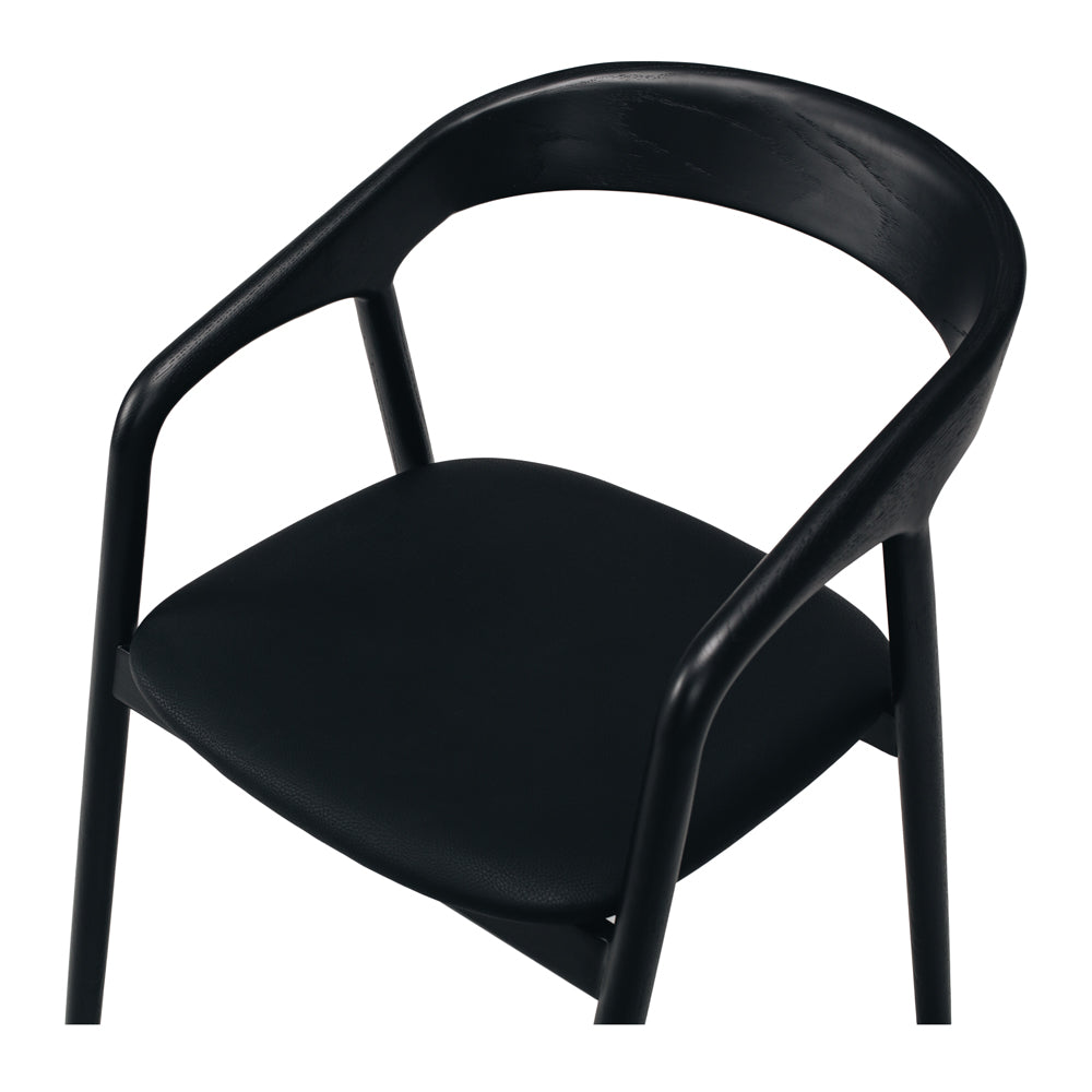 Nora Oak Dining Chair with Fabric/PU Seat