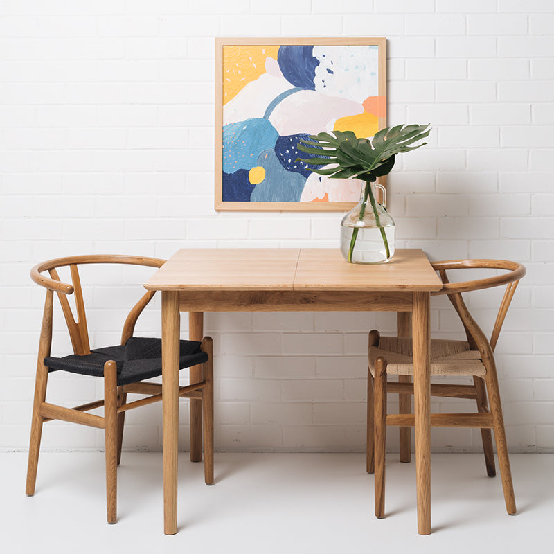 Nordik Solid Oak Small Extension Dining Table 90–130cm