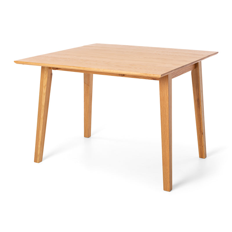 Nordik Solid Oak Square Drop-Leaf Dining Table 102cm
