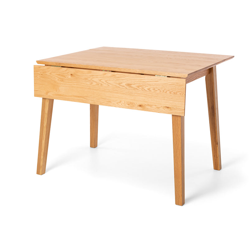 Nordik Solid Oak Square Drop-Leaf Dining Table 102cm